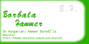 borbala hammer business card